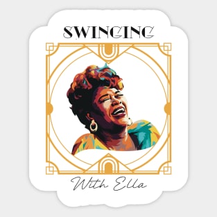 Swinging with Ella Fitzgerald Jazz Gift Sticker